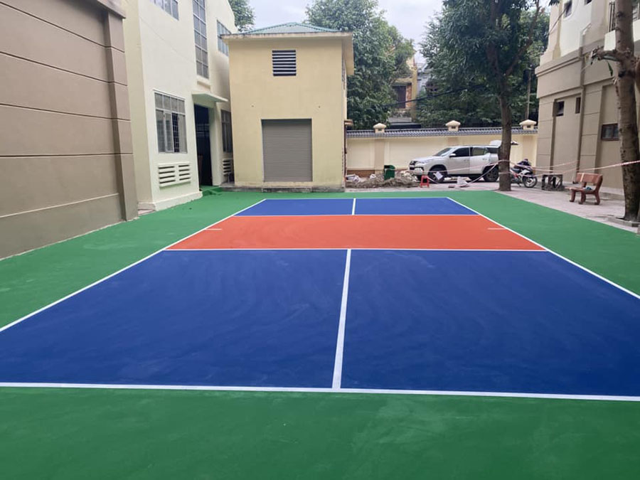 Thi c&ocirc;ng cụm s&acirc;n Pickleball Bảo hiểm x&atilde; hội Nghệ An