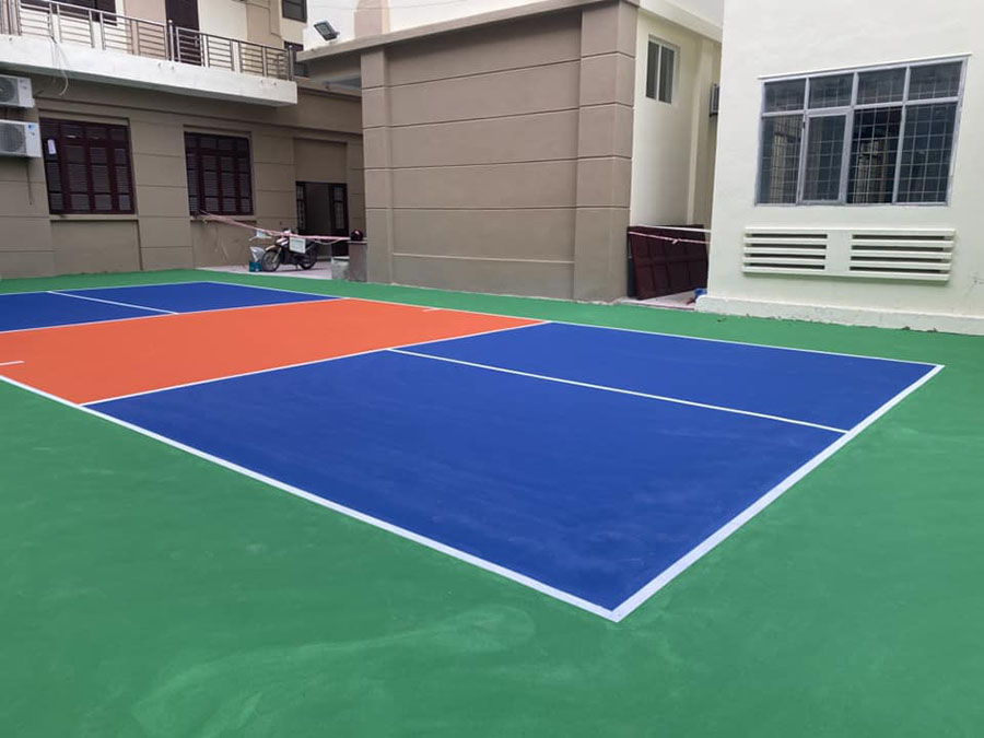 Thi c&ocirc;ng cụm s&acirc;n Pickleball Bảo hiểm x&atilde; hội Nghệ An