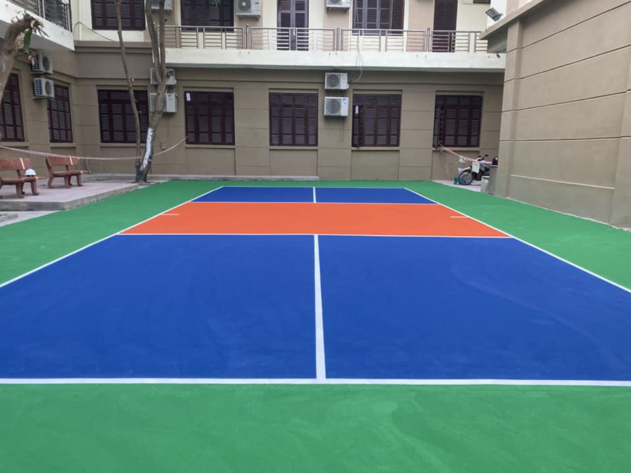 Thi c&ocirc;ng cụm s&acirc;n Pickleball Bảo hiểm x&atilde; hội Nghệ An