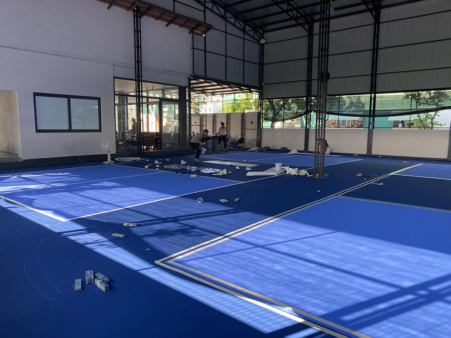 Thi c&ocirc;ng cụm s&acirc;n Pickleball Dattma Qu&aacute;n H&agrave;nh Nghi Lộc