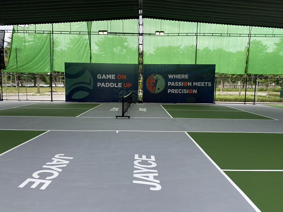 Thi c&ocirc;ng s&acirc;n pickleball KĐT Handico Vinh T&acirc;n Phường Trường Vinh, Nghệ An