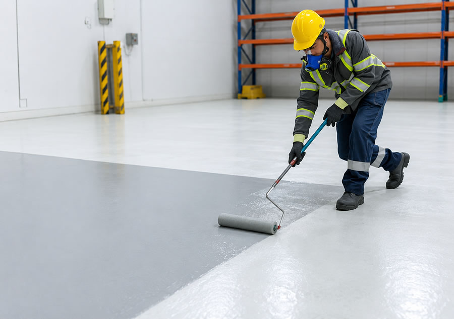 Thi công sơn sàn đá mài epoxy granito Vinh Nghệ An