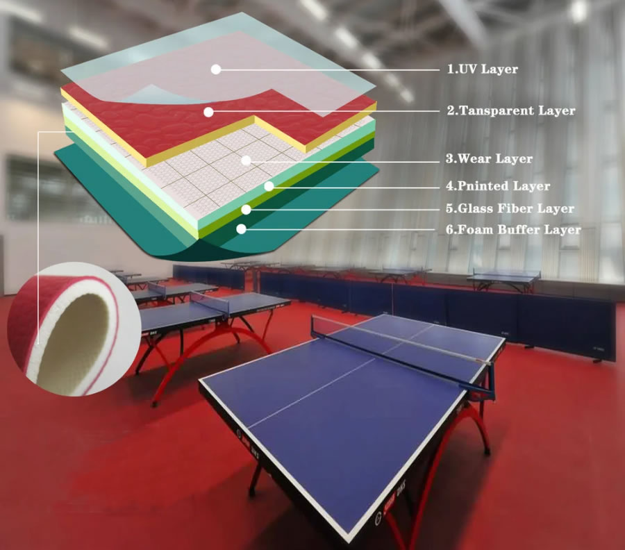 Thi c&ocirc;ng thảm trải s&agrave;n s&acirc;n b&oacute;ng b&agrave;n Vinh Nghệ An