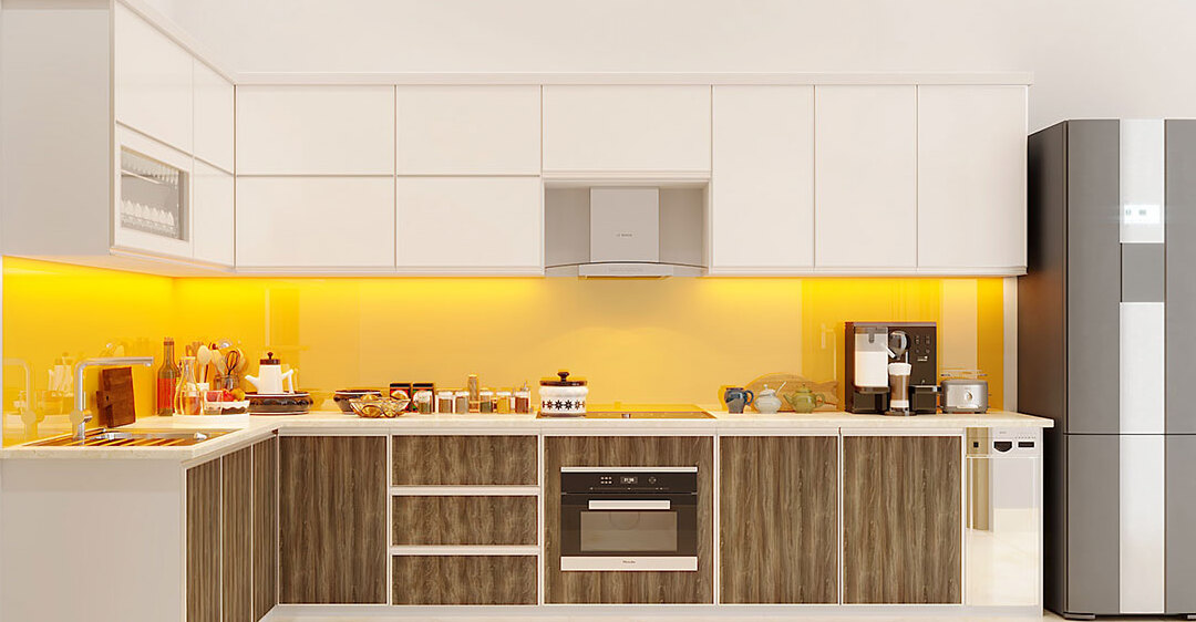 Thi c&ocirc;ng tủ bếp gỗ c&ocirc;ng nghiệp Vinh Nghệ An