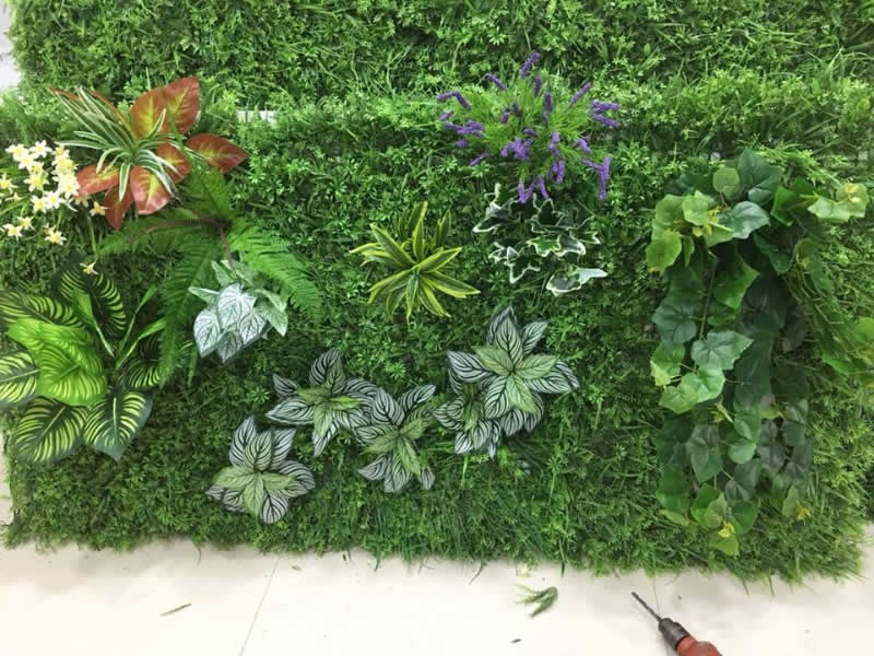 Tường C&acirc;y l&aacute; hoa Giả trang tr&iacute;